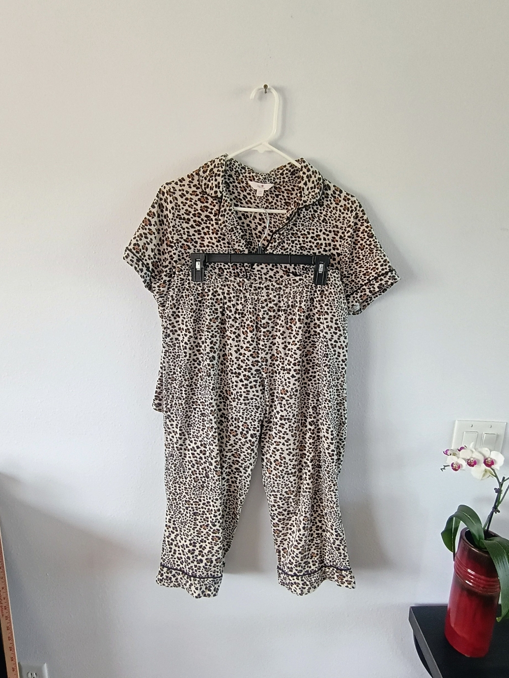 Secret Treasures Leopard Print Pajama Set Large Lounge Sleepwear Matching Set